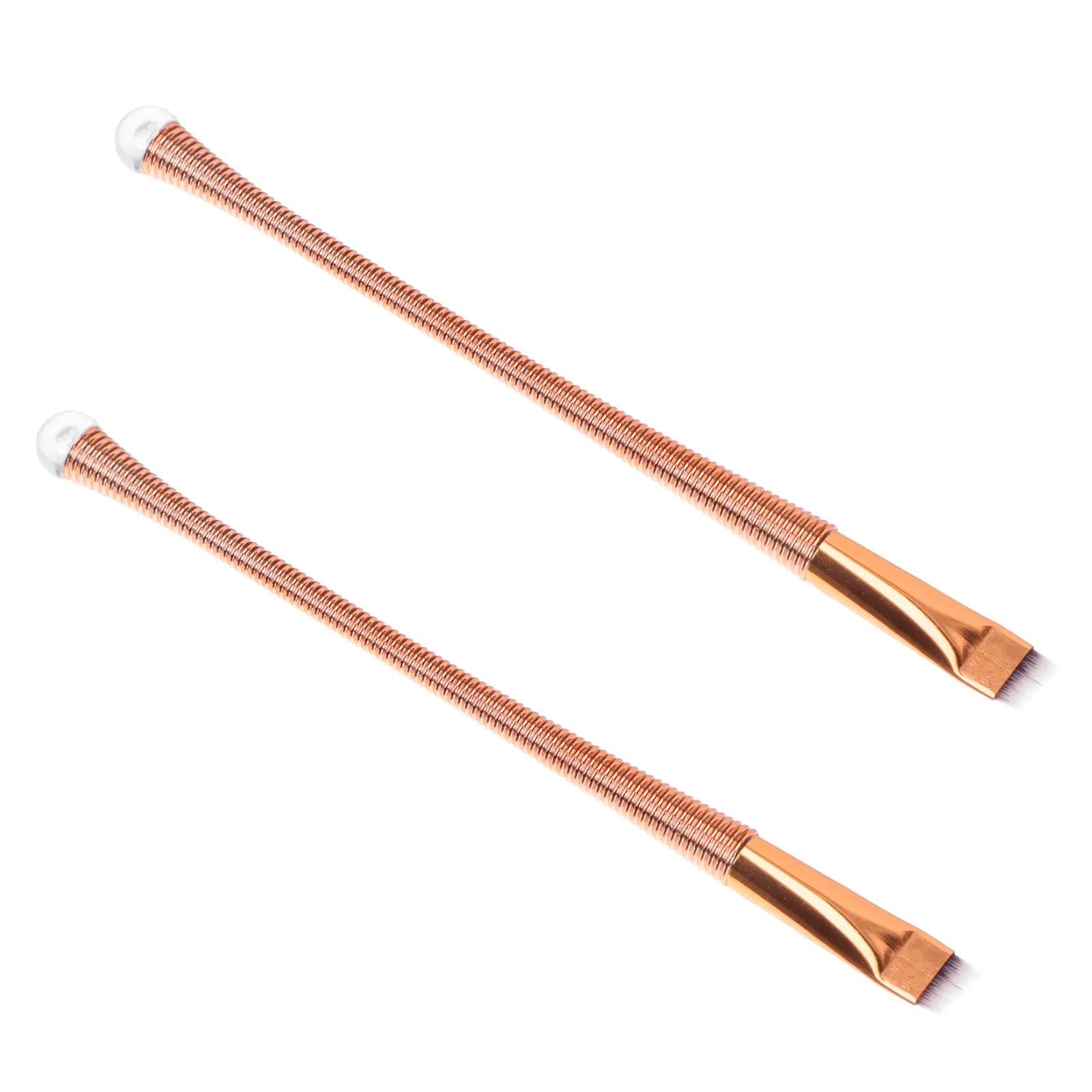 2Pcs Thin Eyeliner Brushes Flat Oblique Dual-Use Eye Makeup Tool Eyebrow Brush Practical Brush Eyeliner Makeup Tool