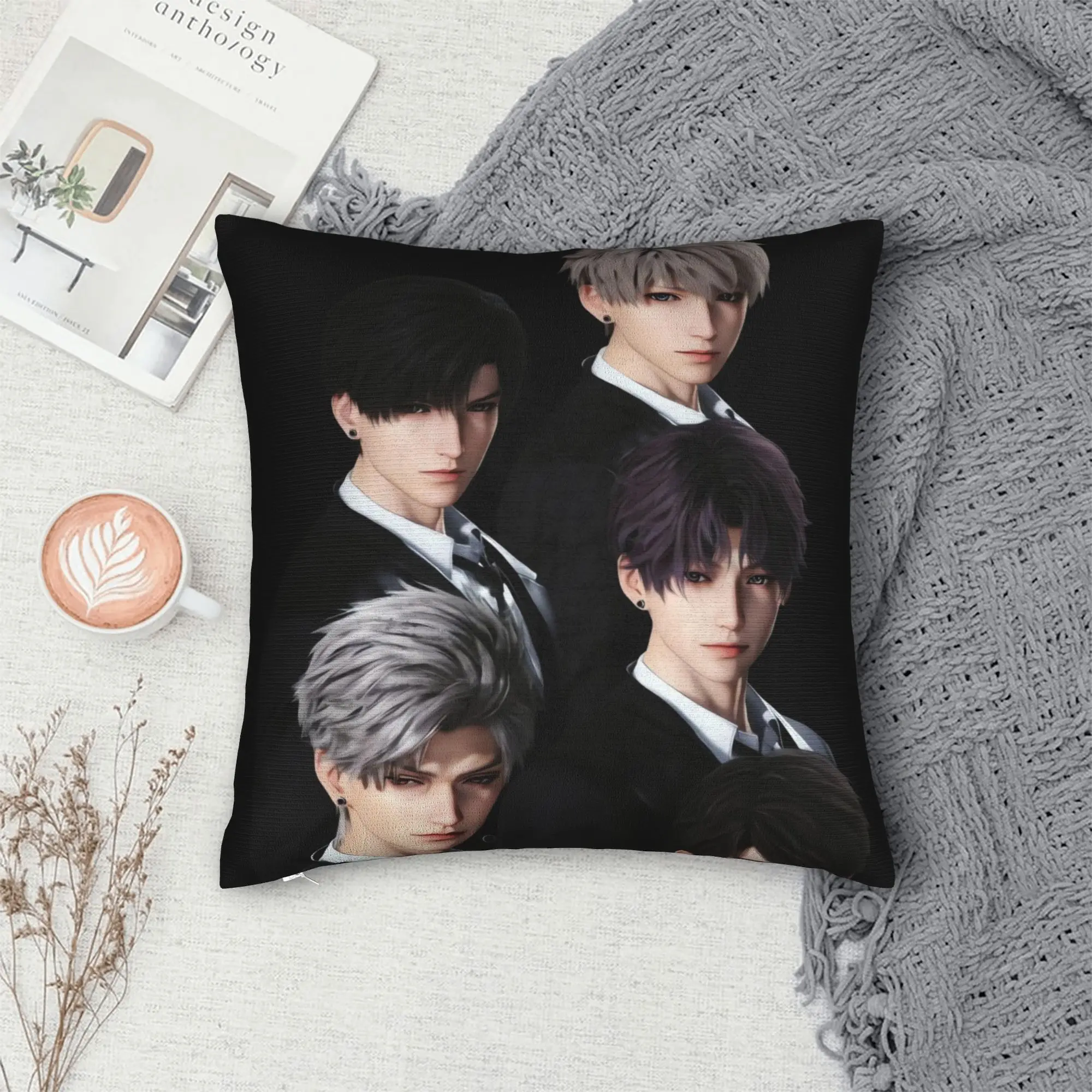 COOL V-Valko L-Love and Deepspace Pillow Cover  Funny Pillow Case For Sofa Home Decor Graphic Pillowcases Gift