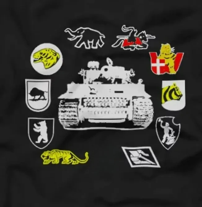 Wehrmacht Heavy Panzer Division Tiger Tank Squadron Badge T-Shirt 100% Cotton O-Neck Short Sleeve Casual Mens T-shirt Size S-3XL