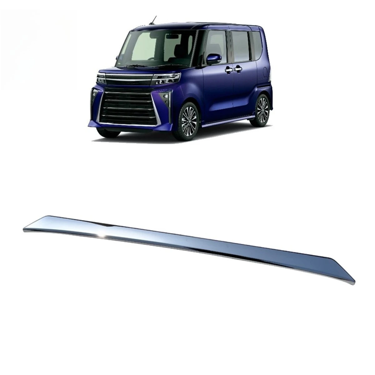 for DAIHATSU Tanto Custom 2023+ Rear Bumper Anti Collision Electroplated Decorative Strip Rear Bumper Lip Decorative Strip