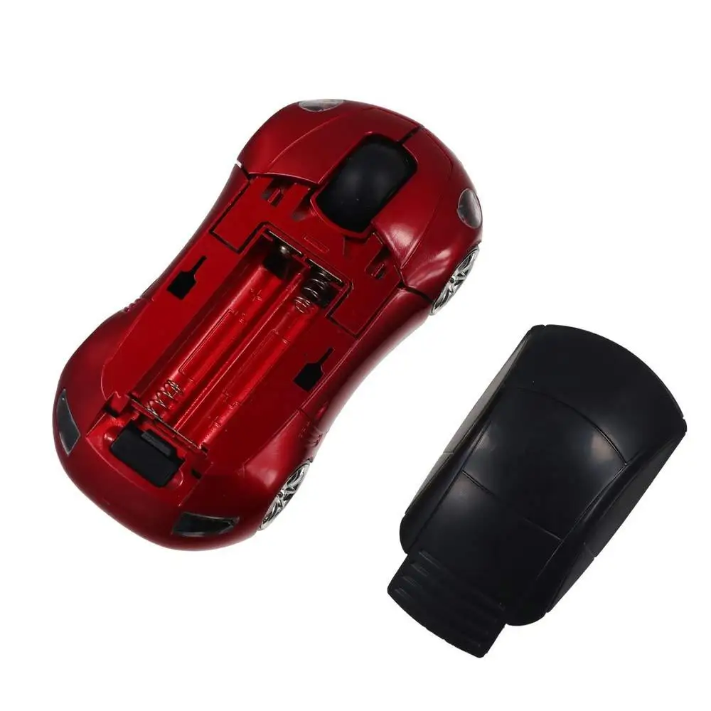 2.4GHz Sports Car Wireless Mouse USB Scroll 1600DPI Car Shaped Wireless Mouse Convenient Portable for Laptop/PC