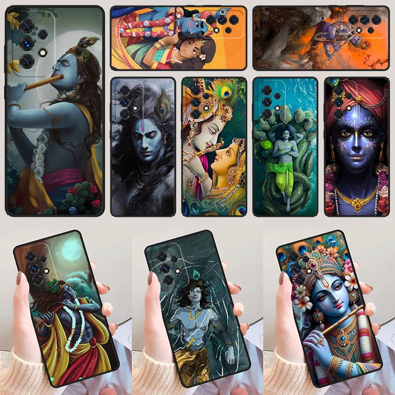 Indian God Lord Krishna For Samsung Galaxy A52 A72 A73 A20e A21S A50 A70 A11 A12 A42 A31 A40 A51 A71 A32 A80 A91 Phone Case