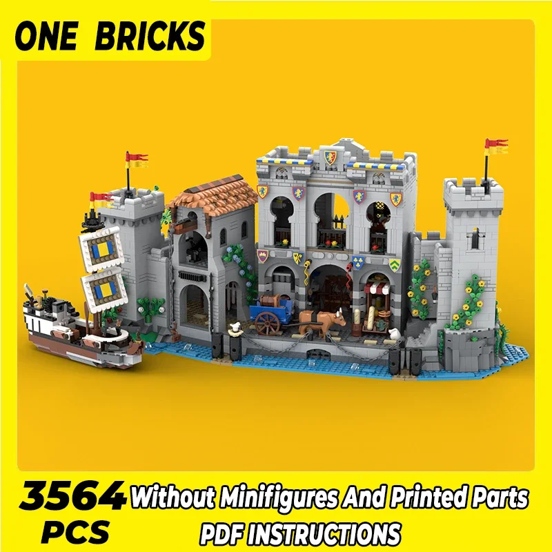 Street View Model Moc Building Bricks Lion Warrior Castle Port Technology Modular Blocks Gifts Christmas Toys DIY Sets Assembly