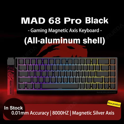 Imagen 2 del producto FGG Madlions Mad68HE Mad60 Pro Mad68 Pro Teclado mecánico magnético de aluminio RT 0,01mm 8K tasa de orinar 128K teclado de velocidad de escaneo