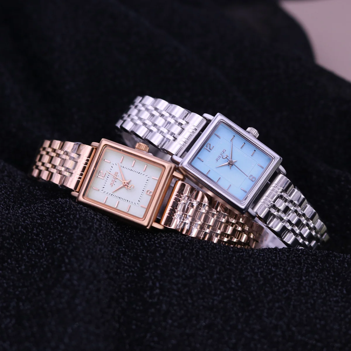 Luxury Classic Women's Watch Japan Mov't Lady Hours Fine Fashion Stainless Steel Bracelet Clock Girl's Cute Gift Julius Box