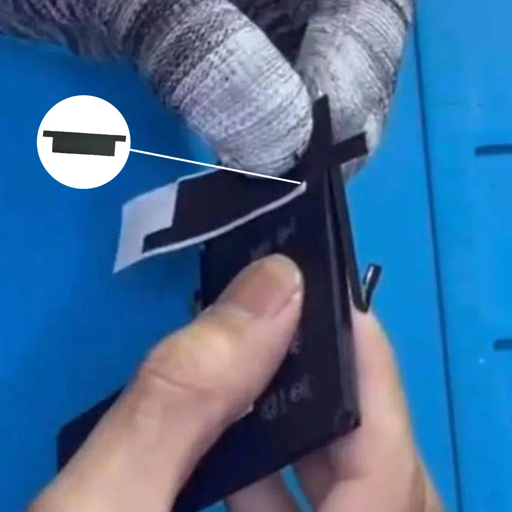 Cinta protectora flexible para batería, pegatinas de aislamiento aislantes para reparación de soldadura de reemplazo de batería para iPhone X, XS, 11, 12 Pro Max, 10 Uds.