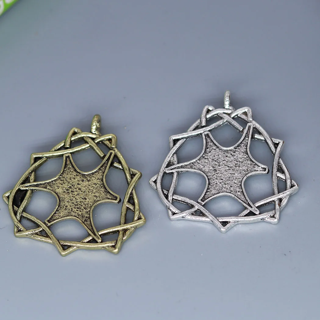 2Pcs/lot Jordan Star Pendant For DIY Jewelry Making Necklace Keychains Men Charms Viking Slavic Crafts