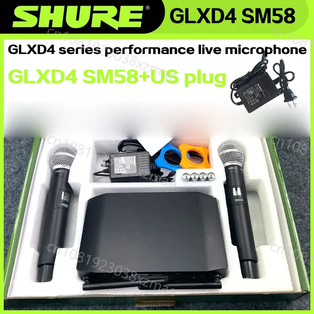 Shure GLXD4 SM58 Draadloze 2 Handmicrofoons UHF Dynamische Professionele Party Stage Karaoke Microfoon GLXD4 SM58 Draadloze Mic