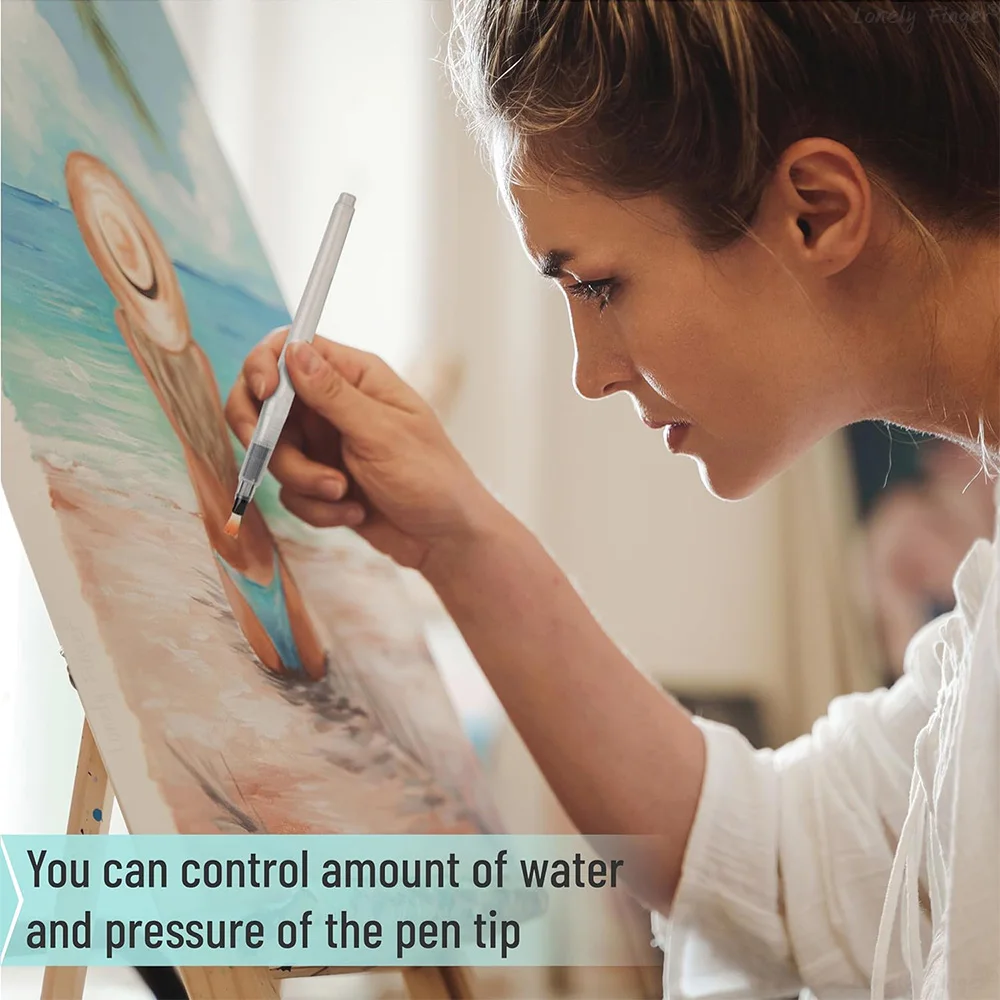 مجموعة أقلام فرشاة ألوان مائية مكونة من 6/18 قطعة - سهلة الاستخدام والملء، لقلم الرصاص الملون القابل للذوبان في الماء، وقلم فرشاة مائية، وأفكار الهدايا #6