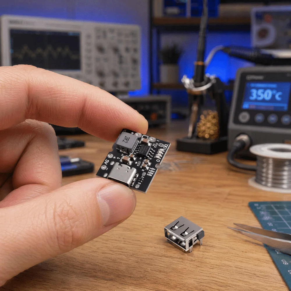 5V 2A 5V 3.1A Power Supply Module Overcharge Protection Adjustable Output USB Charging Board Type-C Connector