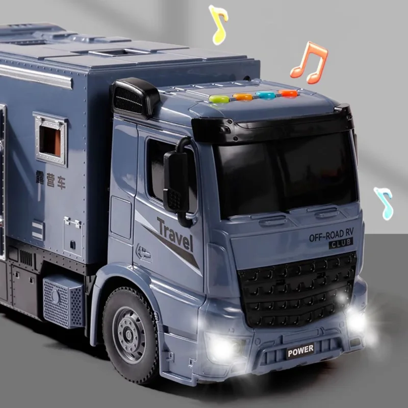 Großes Trägheits-Fahr-Camping-Automodell, simulierte leichte Musik, Geländewagen, Wohnmobil, Kinder-LKW, Spielzeug, Geburtstagsgeschenk