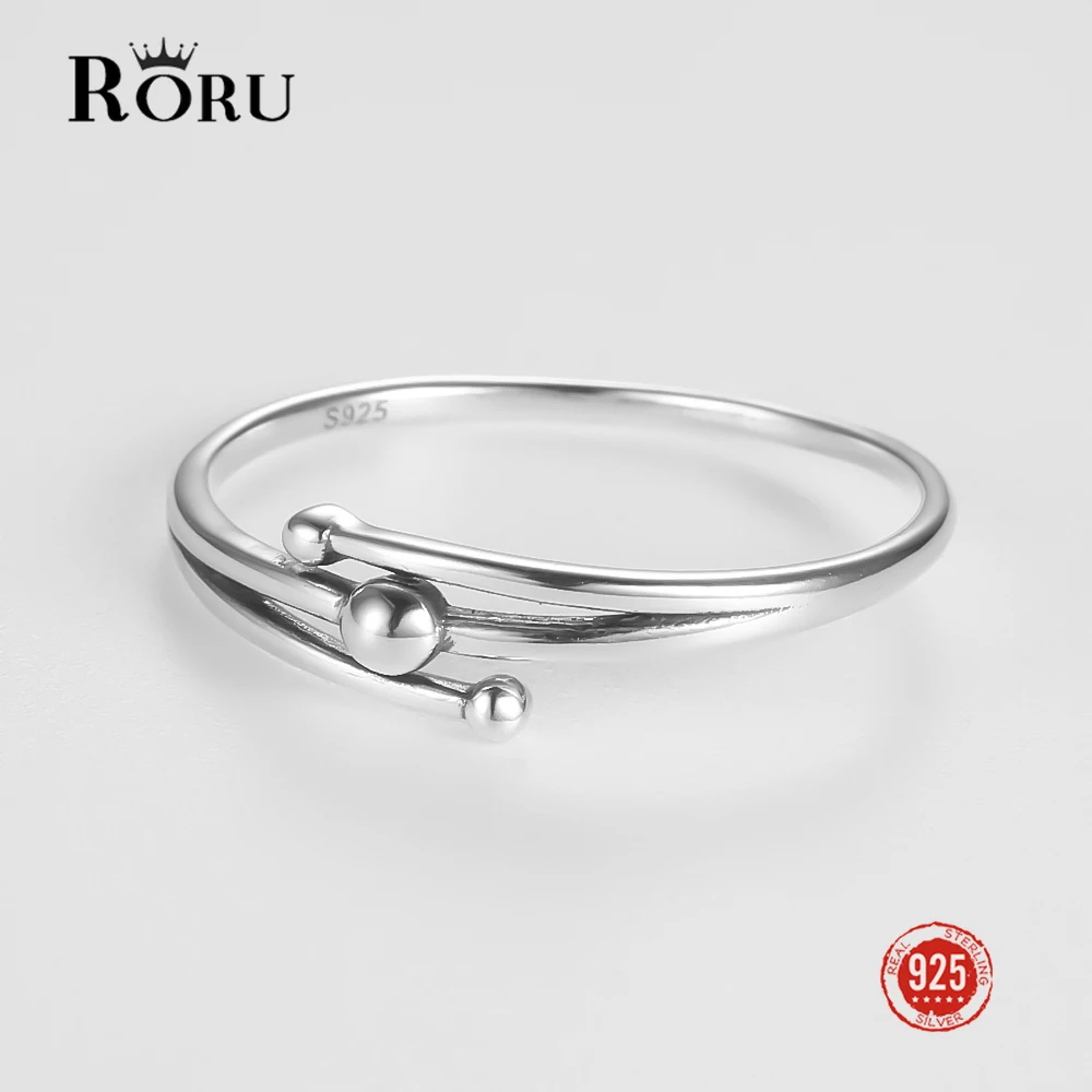 

RORU New Solid 925 Silver Ring for Women Mutlilayer Geometric Design Finger Rings Fine Jewelry Gifts 2022 Original Design