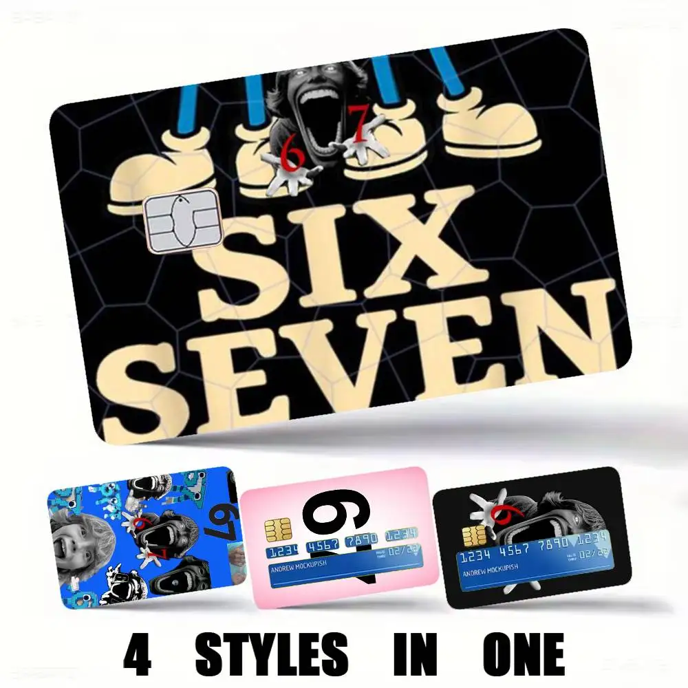 67 Six-x Seven-n Credit Card HD Stickers Premium matte film effectively prevents fingerprints and daily abrasion.