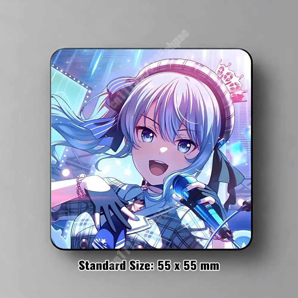 Hoshimachi Suisei H-Hololive Streamer Magnetic Sticker Reflective Fridge Decal for Metal Surfaces Magnet Sign