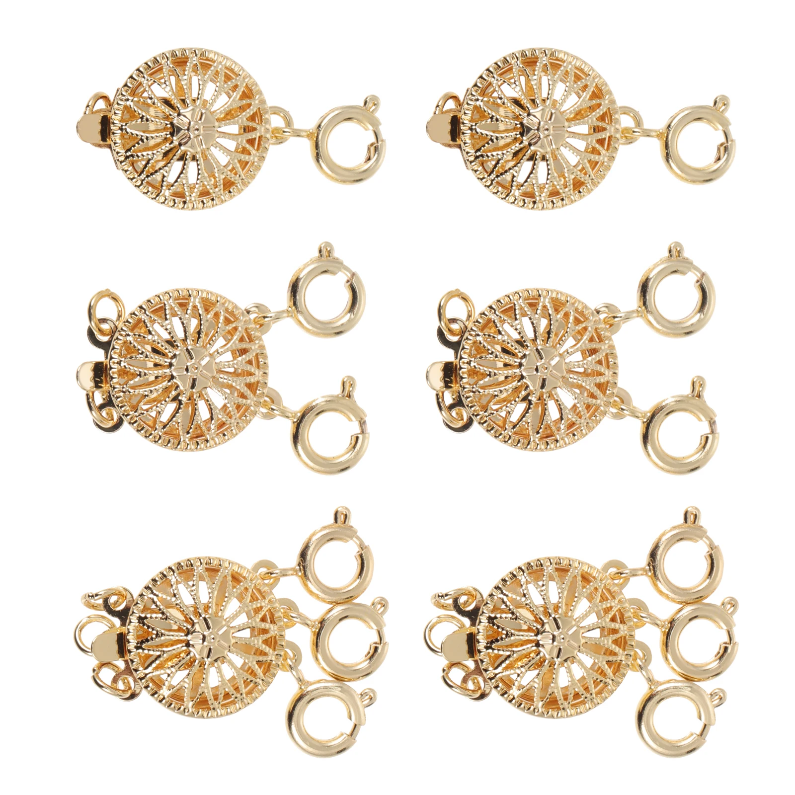 

6pcs Alloy Buckles Pearl Bracelet Clasps Slide Lock Clasps Necklace Layering Connector Multi Strands Diy Jewelry Buckles Durable