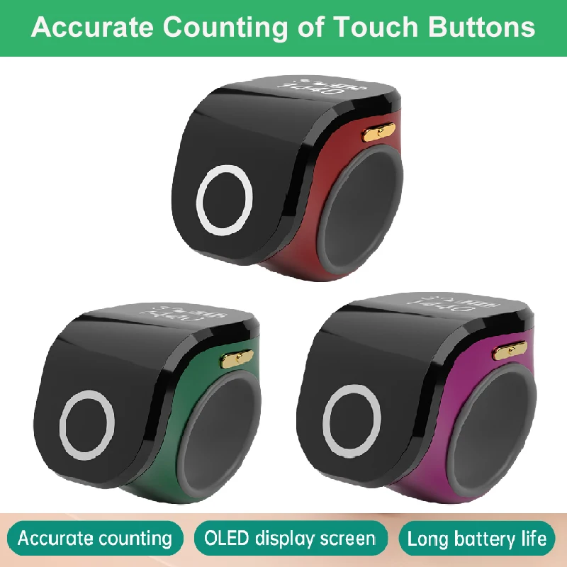 

Smart Digital Counter Clicker Counting Clicker Digital Tally Counter Clear Display for Muslims Tasbeeh Zikr Ring Time Reminder