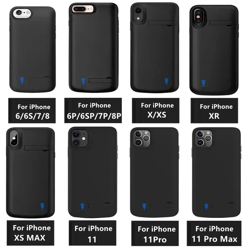 Smart Battery Charger Case for IPhone 15 14 13 12 11 Pro Max Mini 6 6s 7 8 Plus XR XS Max External Battery Charging Power Bank