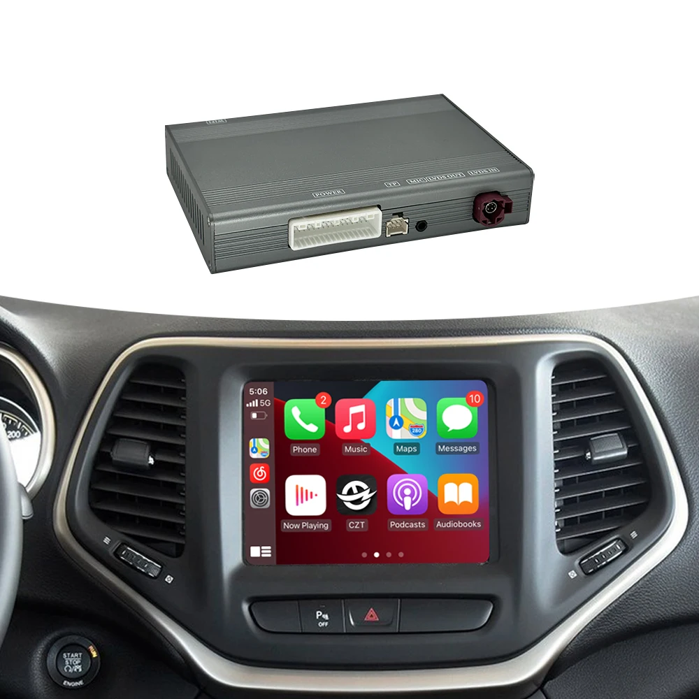 CZT-AUTO Android Auto Wireless Carplay Adaptor Navigation For Jeep Compass 2017-2021 Original Screen DSP Connected Car Radio