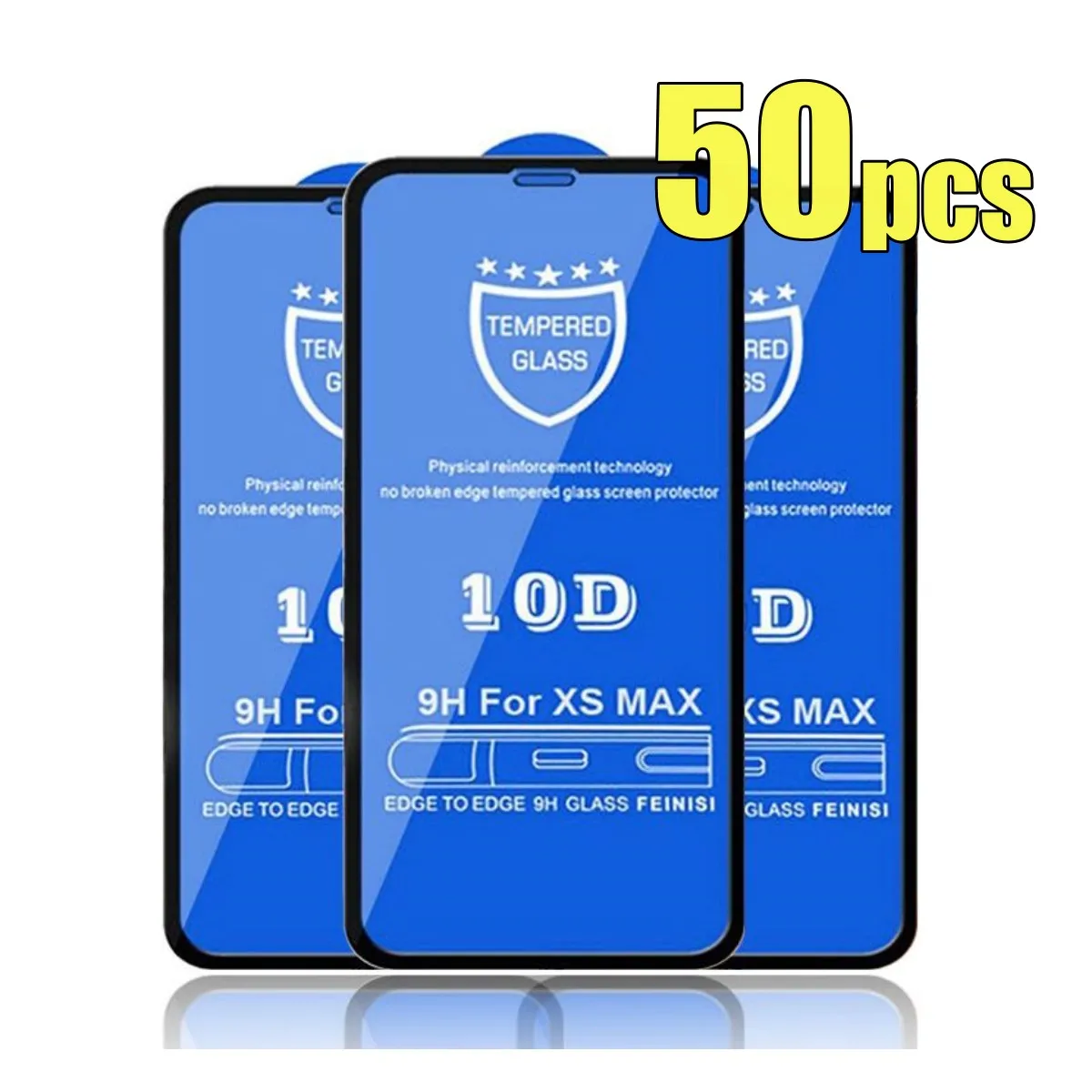 10/20/50szt 10D Szkło hartowane Full Glue 9H Premium Folia ochronna na ekran do iPhone 14 Pro Max 13 12 11 XS XR X 8 7 6 Plus