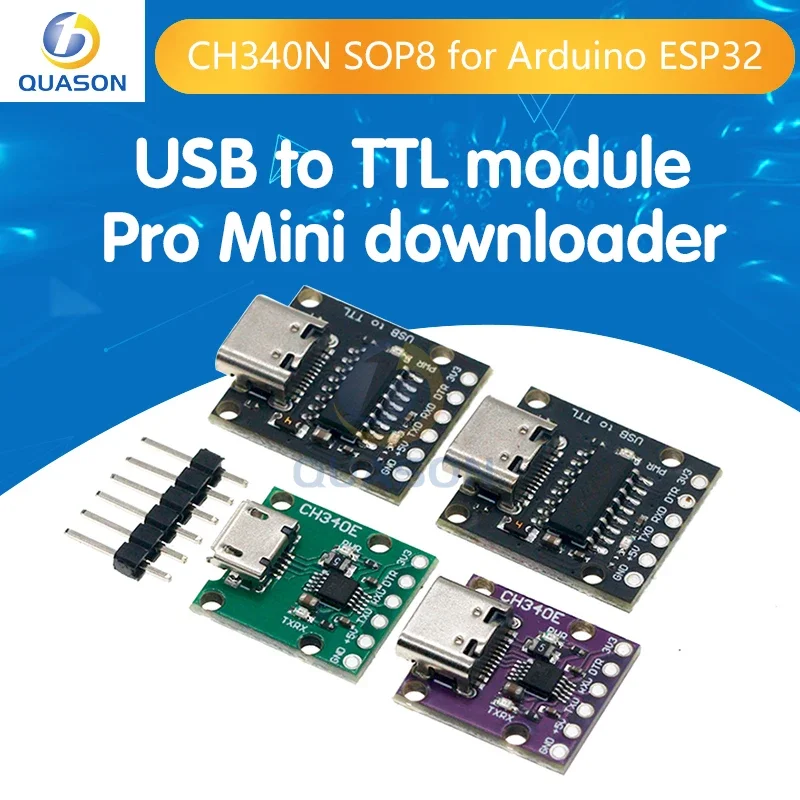 CH340N /CH9340C USB 2.0 To TTL Module Alternative CP2104 CP2102 PL-2303HX HT42B534 FT232RL CH340E Supprt linux/mac/windows OTG