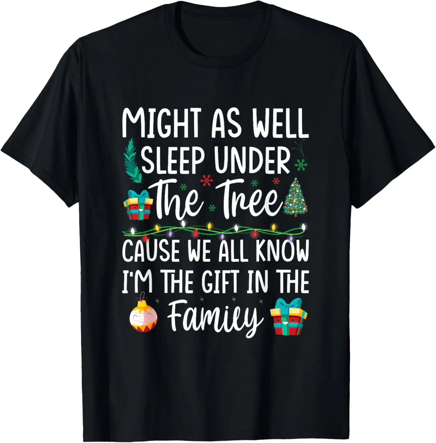 

Might As Well Sleep Christmas Family Matching Pajama Costume T-Shirt