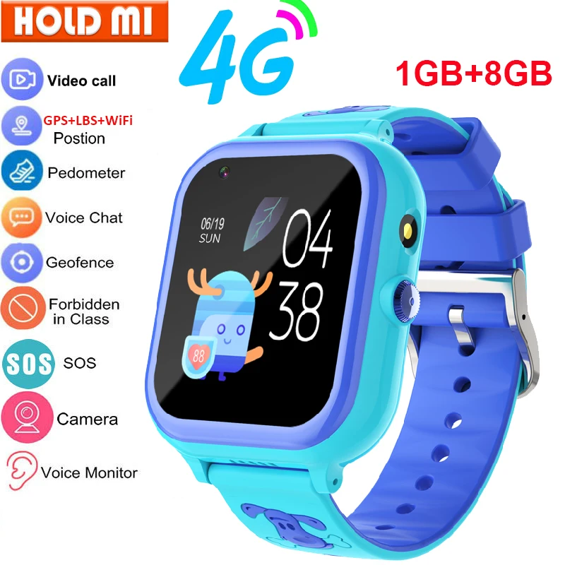

Smart Watch Kids 4G GPS LBS Location Tracker 2 Way Call Camera Voice Video Chat SOS WiFi Phone Watch Boys Girls Birthday Gifts