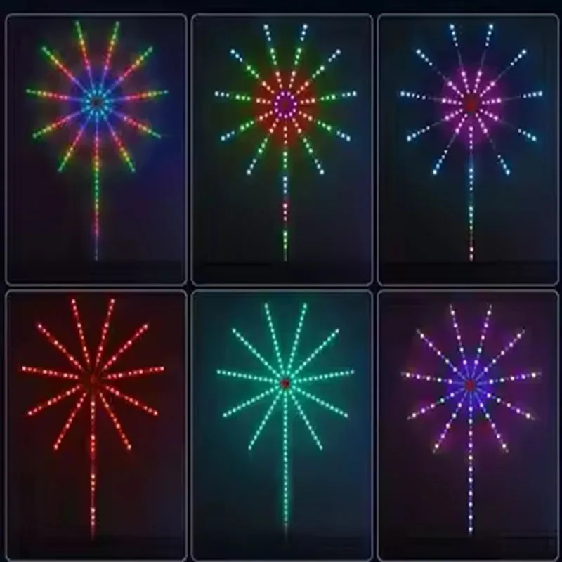 5V RGB LED Firework Strip Lights Bluetooth APP Control USB Dream Colorful Lamp Music For Bedroom Wedding Party Decor Lighting