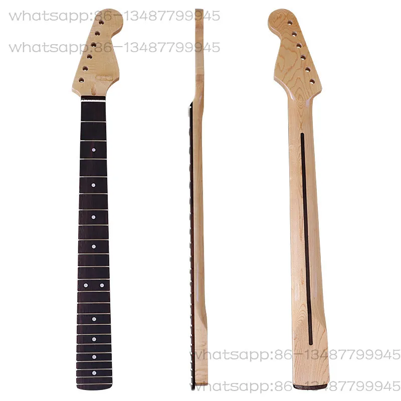 

6-струнная розовая древесина, гриф для электрогитары с кленовым светом, 22 контакта, ручка, модифицированная, аксессуары для электрогитары своими руками