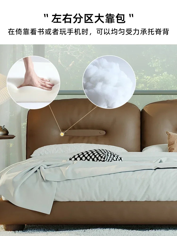 TAO Bedroom Soft Pack Bottom Storage Rib Grills Light Luxury 1.5 Double