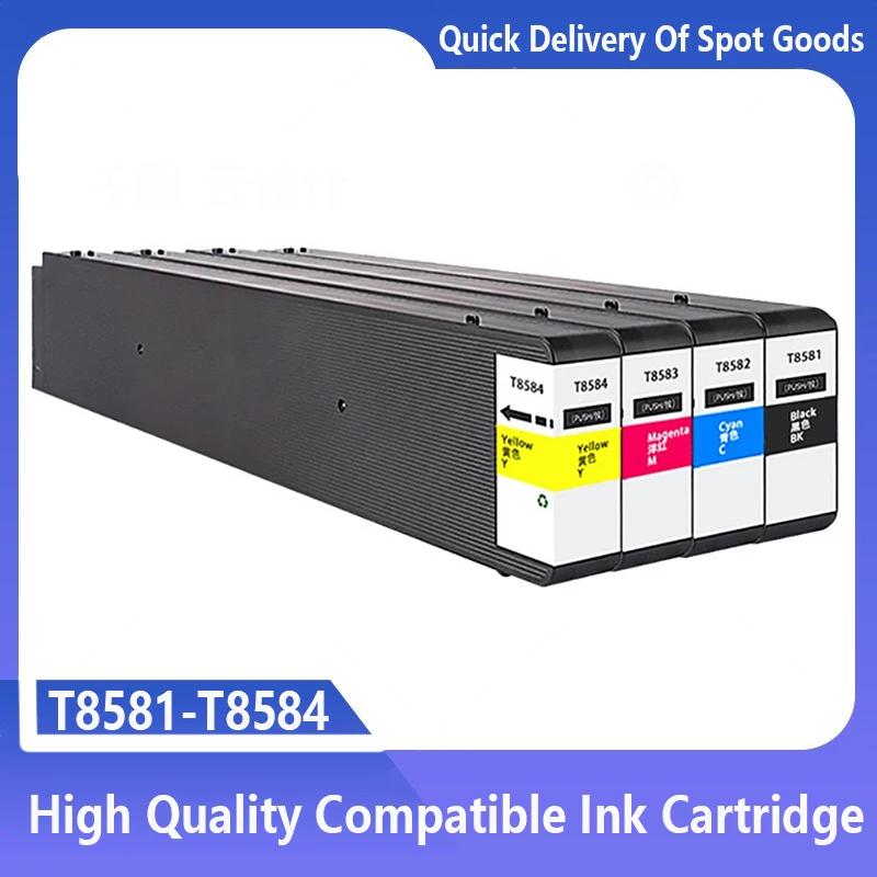 T8581 T8582 T8583 T8584 Pigment Ink Cartridge Compatible For Epson WorkForce Enterprise WF-C20590 Inkjet Printer