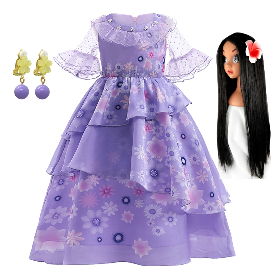 فستان ديزني إنكانتو إيزابيلا للفتيات فستان كرنفال الهالوين التأثيري ملابس حفلات عيد الميلاد #5