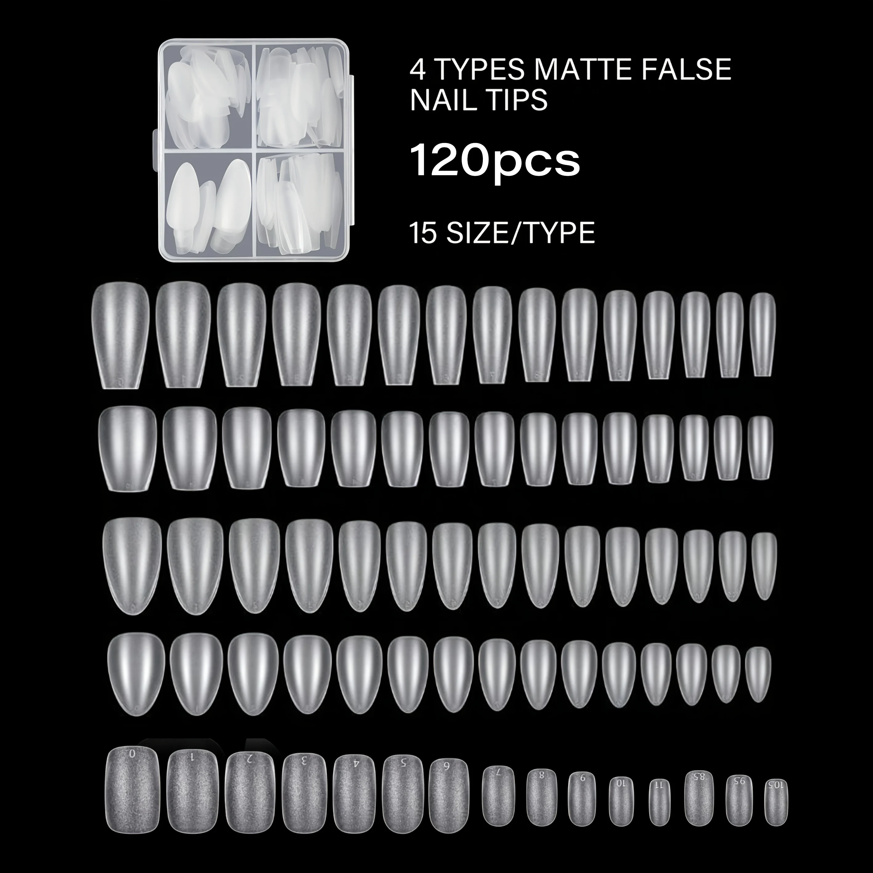 

Обновленные матовые мягкие гелевые акриловые типсы для ногтей 120, короткие овальные, короткие средние формы гроба в форме миндаля, акриловые типсы для ногтей,