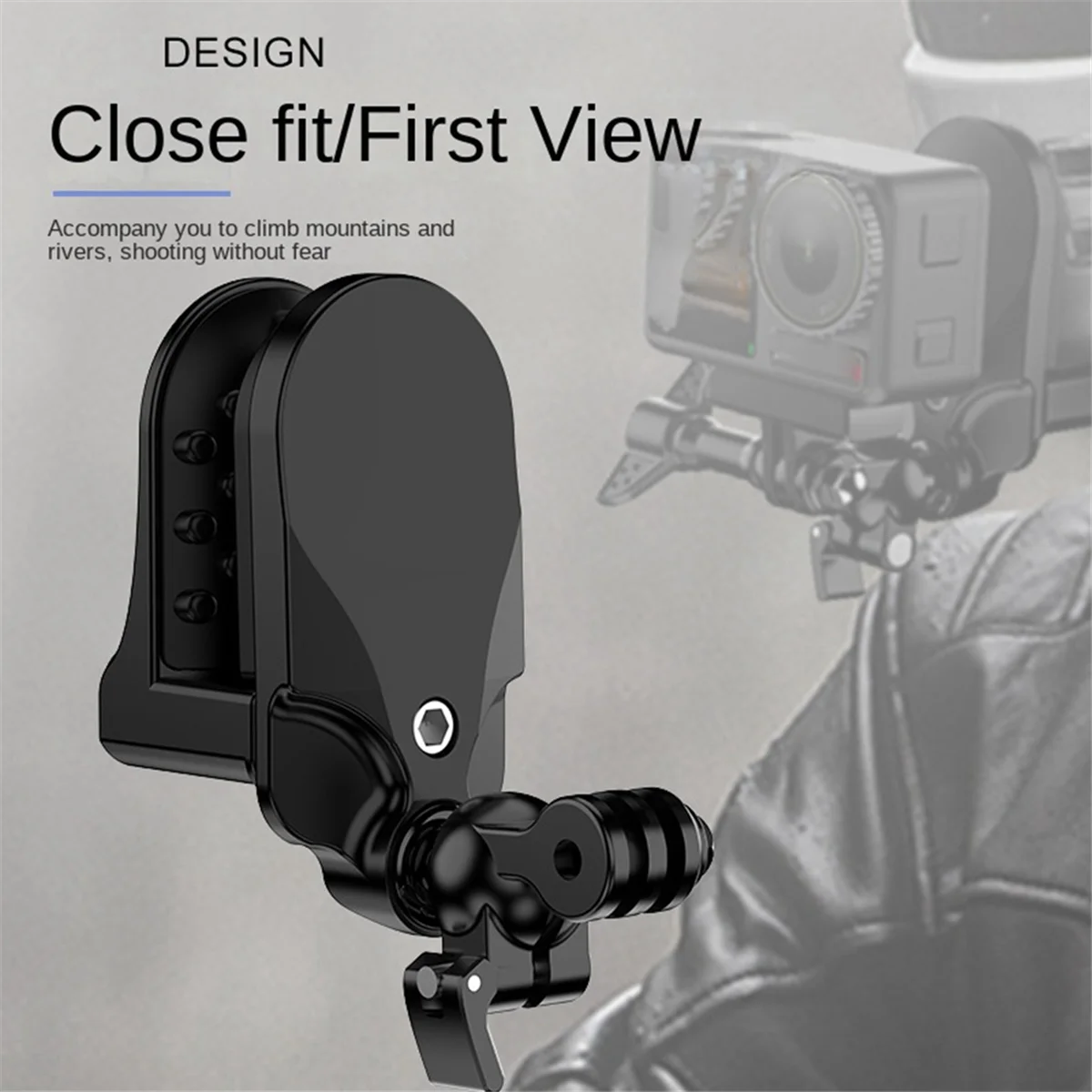 A48U Beugel Motorhelm Kinbeugel Geschikt voor Sportcamera/Spiegelloze Camera/Mobiele Telefoon/Pan Tilt Stabilizer
