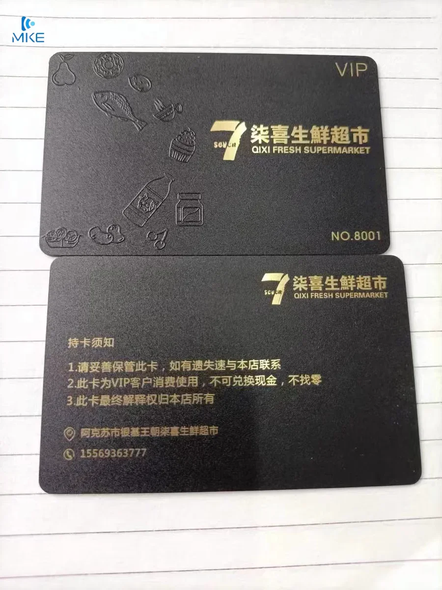 Custom Business Cards Pvc Uv Printing Matt Black Matte Pvc Cards