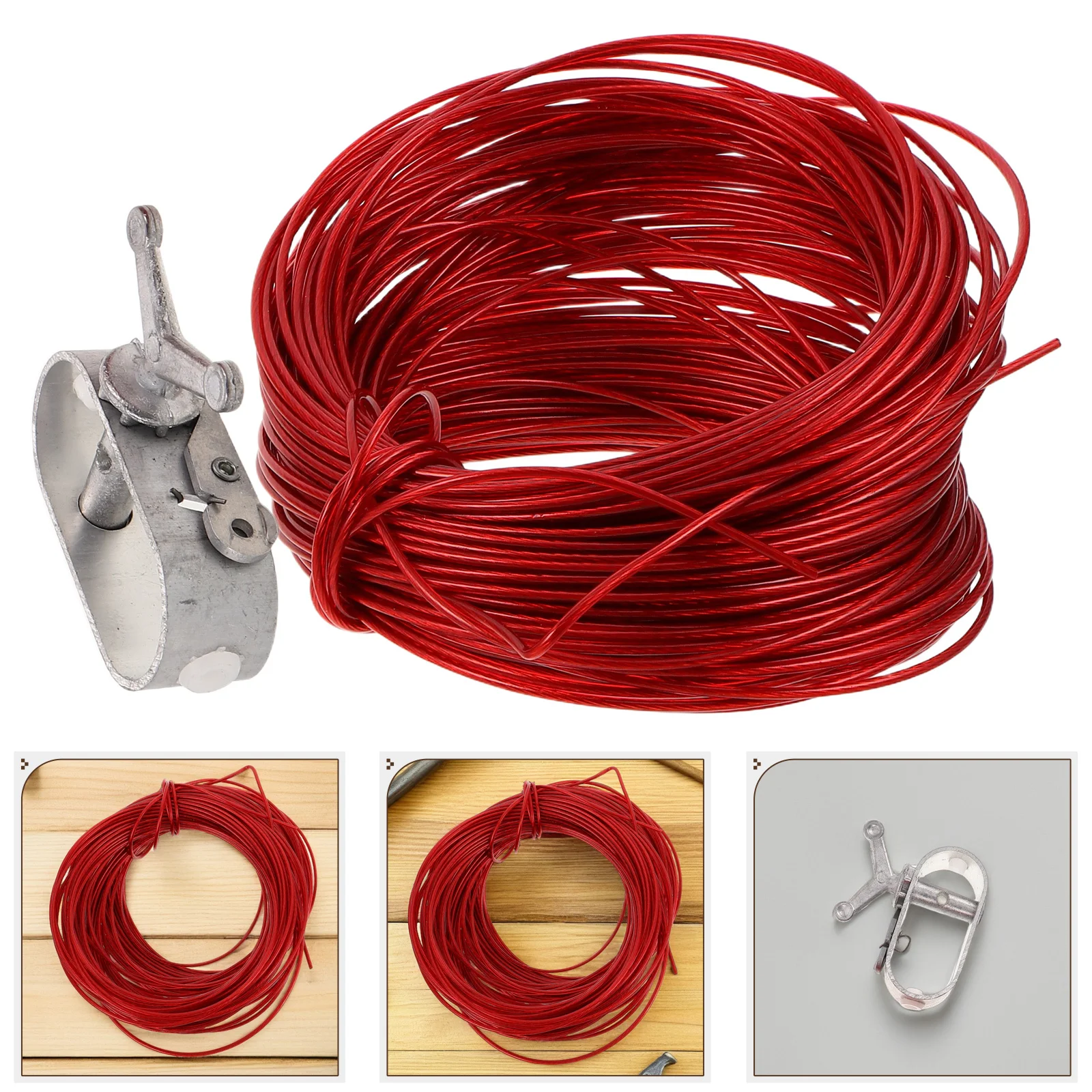 

1 set 1 Set Cover Cable Ratchet Kit 130Ft Heavy Duty Steel Wire Spring Loaded Winch For Above Ground Pool Tightening Tool Winter