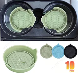 10PCS Coaster Car Coaster Universal Silicone Mat for Car Water Cup Auto Anti-Slip Pad Drink Holder Mat Car Interior Accessories