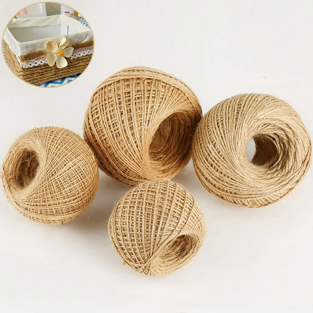 Natural Vintage Jute Rope String4/5/6/8/10/12mm DIY Jute Cord Twine Ribbon Crafts Sewing Handwork Gift Wrap Cat Climbing Decor