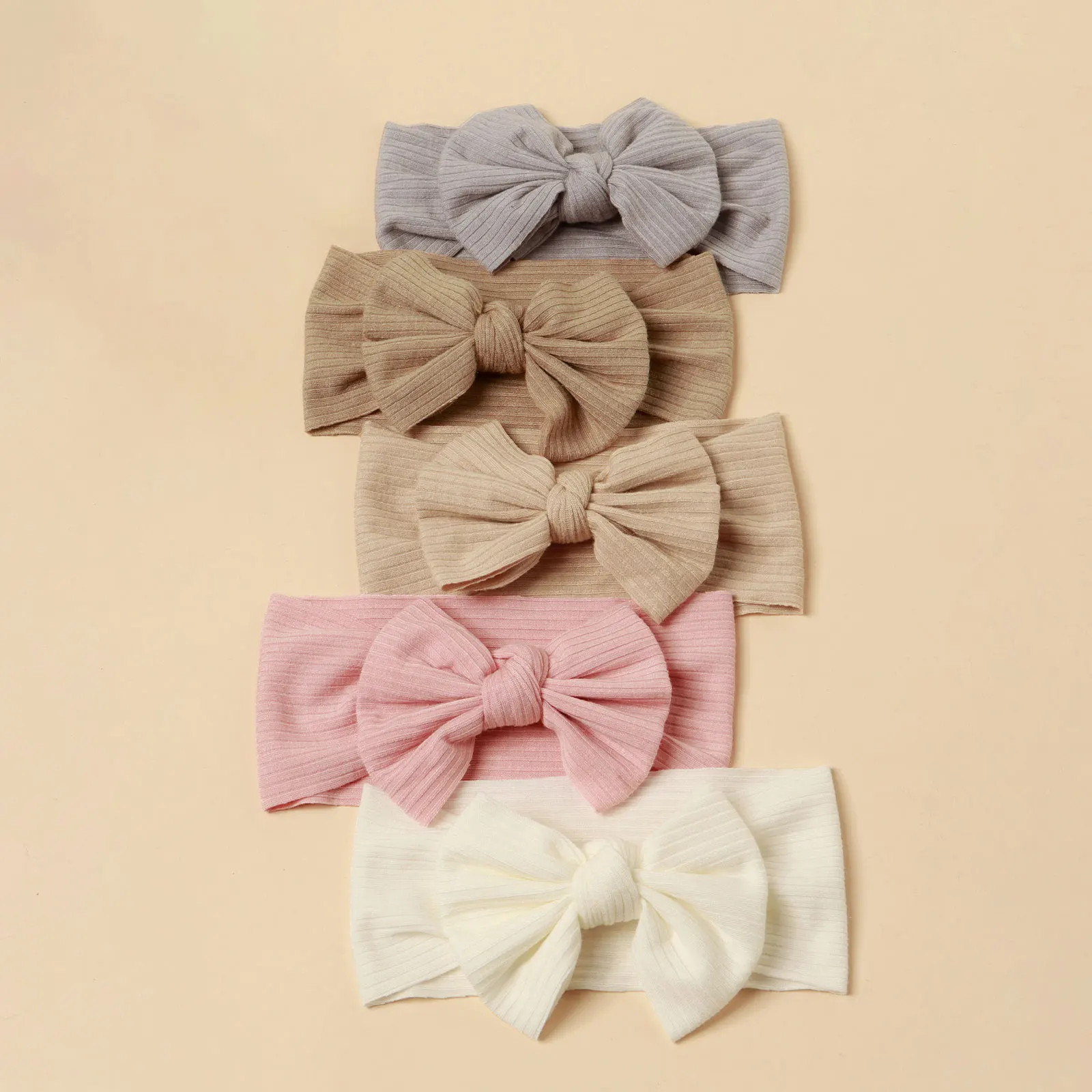 Diadema tejida de 5 uds., accesorio diario suave y cómodo para niños, diadema elástica bonita para bebés, regalos para tomar fotos en el exterior