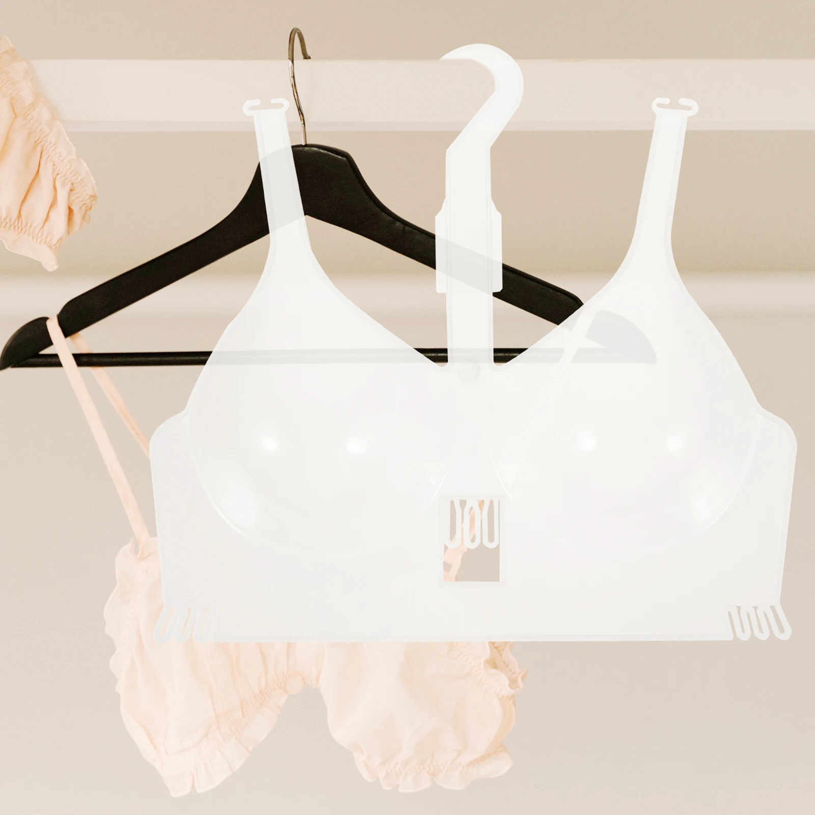

2Pcs Bra Clothes Mannequin Stand Women Underwear Mannequin Adjustable Dress Forms HalfTransparent Small Size Plastic