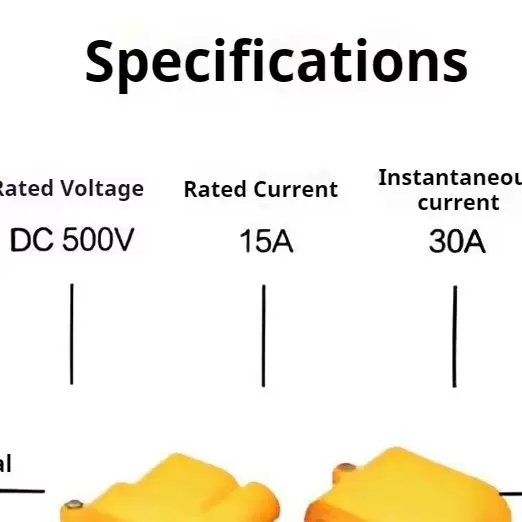 

5PCS MR30PW-M/F 3Pin Gold-Plated Battery Charging Connector Set DC500V Horizontal Curved Foot Male/Female Power Charging Plugs