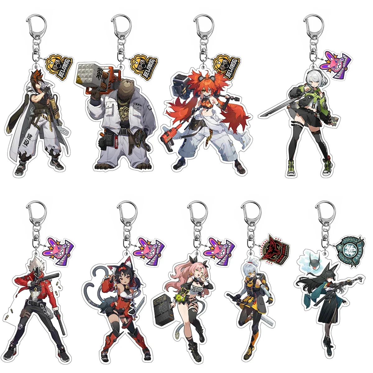 Game Keychains Zenless Zone Zero Accessories Cute Bag Pendant for Fans Gifts