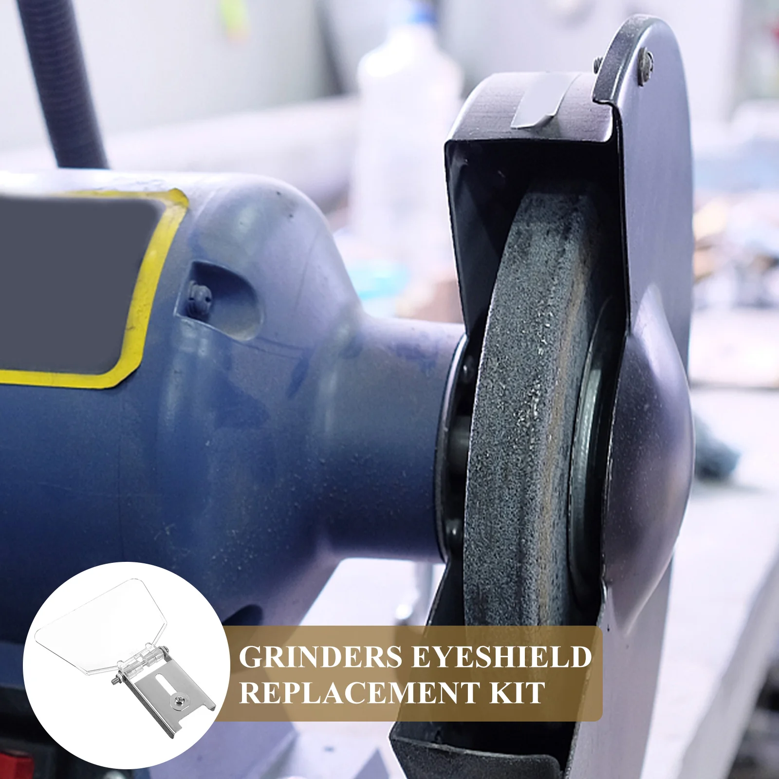 

2pcs Safety Clear Eye Protection Bench Grinder Bench Grinder Guard Guard Shield Replacement Durable AntiRust Construction