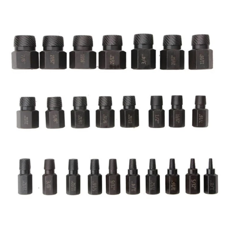25 stück Beschädigt Schraube Extractor Remover Set Hex Schaft Gebrochen Schraube Extractor