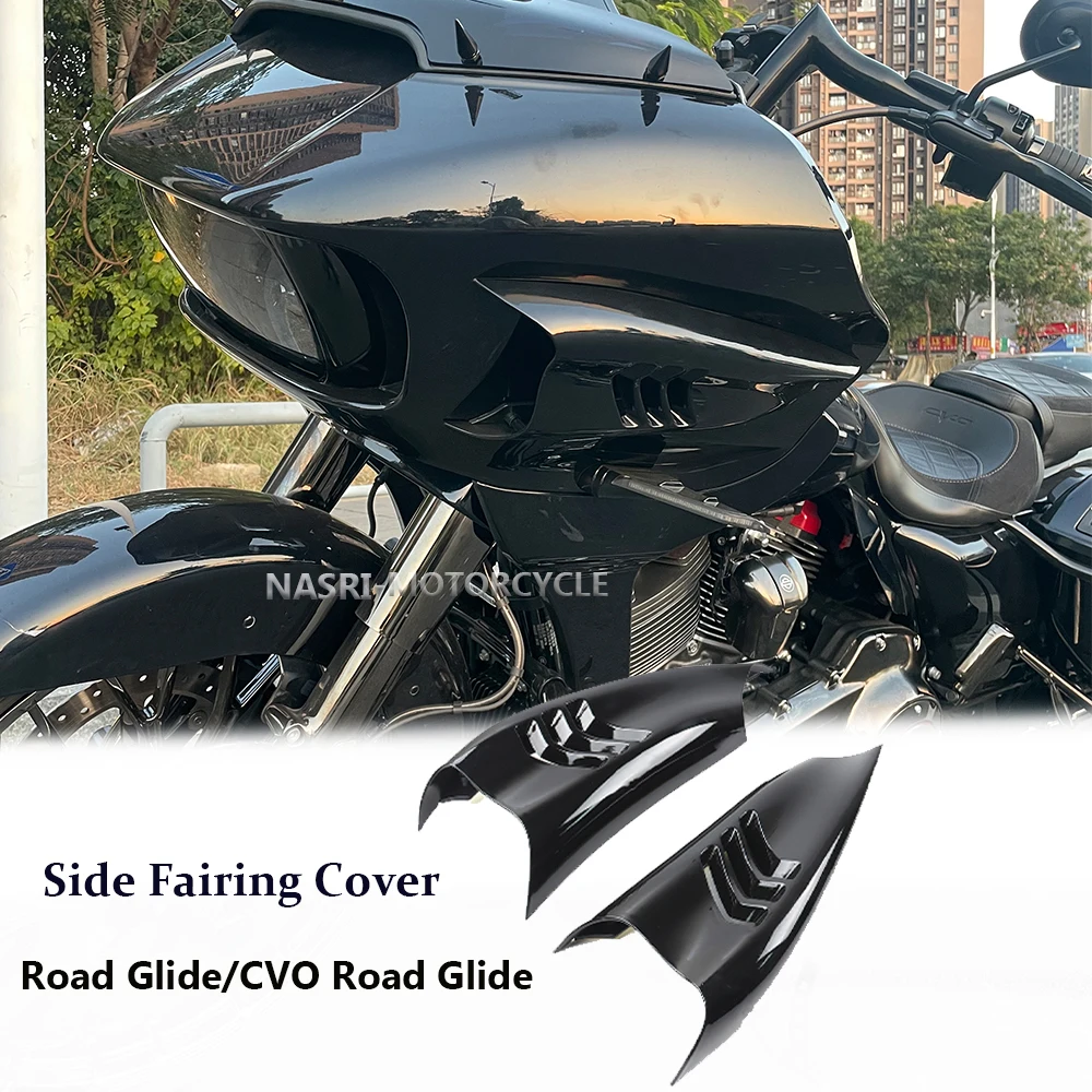 Motorcycle Accessories Side Fairing Air Deflector Black Decorative Cover 2020-22 For Harley Road Glide Limited FLTRK Ultra FLTRU