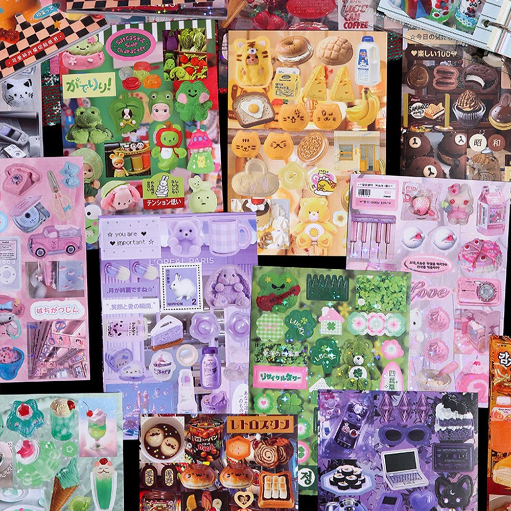 

Винтажные японские мультяшные наклейки «сделай сам»-милые фрагменты серии, предварительно вырезанные декоративные наклейки для скрапбукинга для поделок