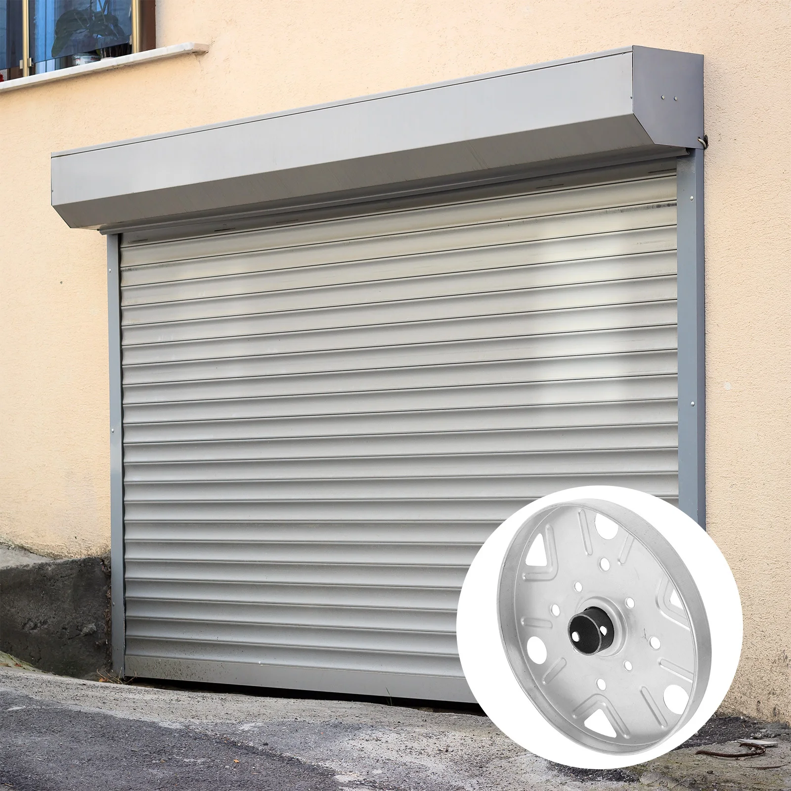 

Metal Pulley Bearing Spring Case Replacement Rolling Door Pulley Smooth Operation Easy Installation Rolling Gate Wheels Durable