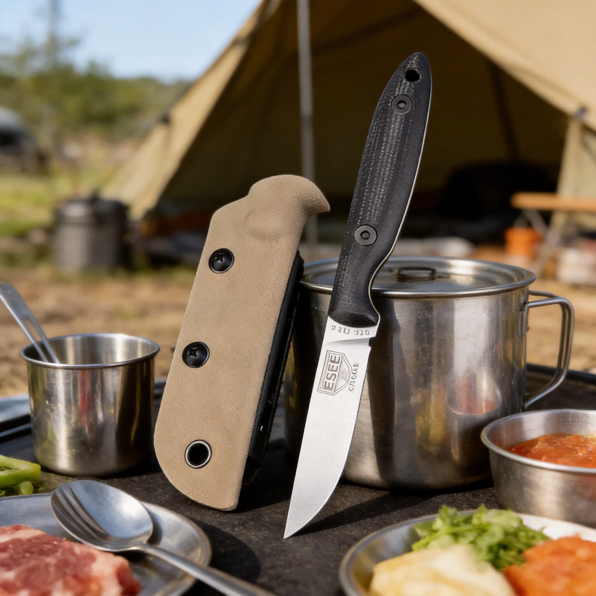 Edc Carry Fixed Blade Knife - Outdoor camping linen handle hunting knife