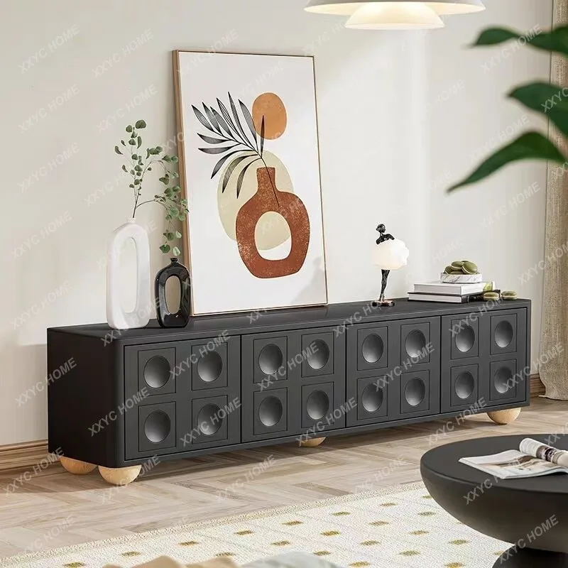 

Тумба под телевизор ML Painted TV из массива дерева для гостиной, аудиовизуальный шкаф, современный многофункциональный комбинированный журнальный столик