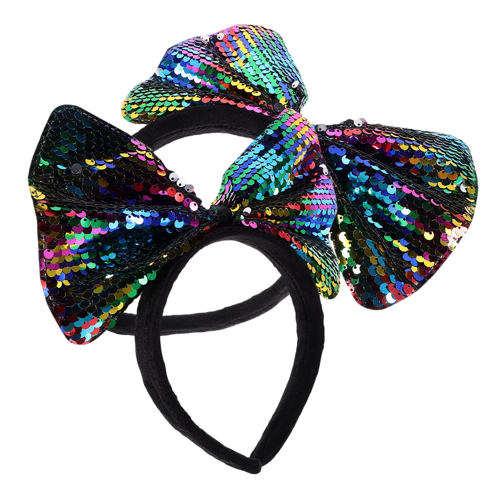

2Pcs Sequins Bow Headbands Kids Lightweight Carnival Party Hair Accessories for Cosplay Festival Toddler Headdress Decorative