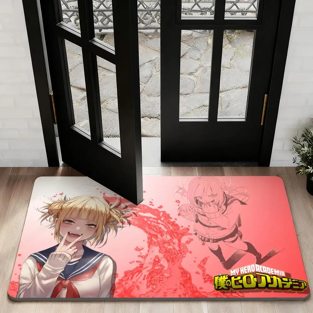 

Himiko Toga Hero A-academia Floor Mat Diatom Bath Mat Absorbent Quick Dry Non-Slip TPR Backing Soft Plush Draining Rugs